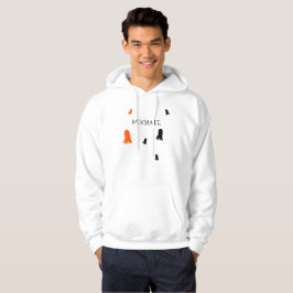 Söt Halloween-spöke Orange, Svart Personlig Hoodie