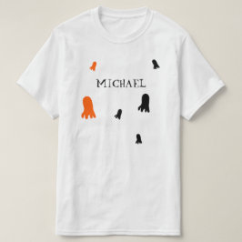 Söt Halloween-spöke Orange, Svart Personlig T Shirt
