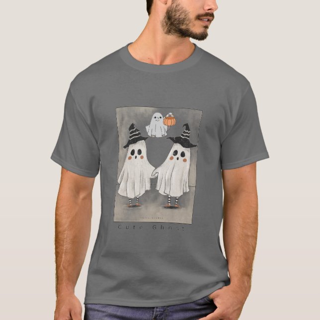 Söt Halloween-spöke T-shirt (Framsida)