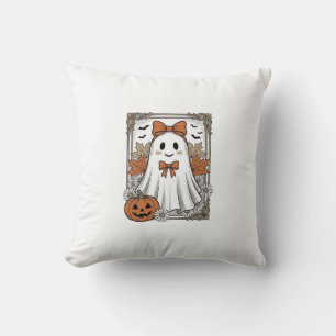 Söt Halloween-spöke Vintage Gravyr Tröja Desig Kudde