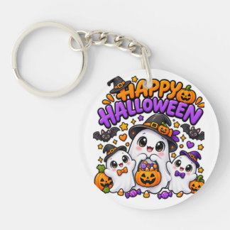 Söt Halloween-spökfamilj