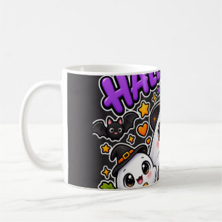 Söt Halloween-spökfamilj Kaffemugg