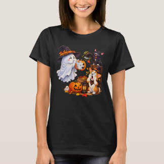 Söt Halloween-spökis Katt Pumpalykta Överraskning! T Shirt