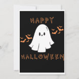 Söt Halloween-spökkort Inbjudningar