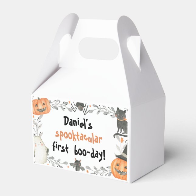 Söt Halloween-spöklik födelsedagspresentlåda Presentaskar (Framsidan Sidan)