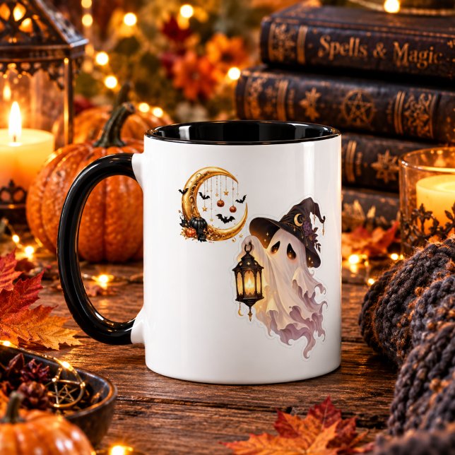 Söt Halloween-spökmugg – Kuslig pumpa-häxa Co Mugg (Skapare uppladdad)