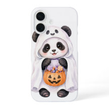 Söt Halloween-spökpanda-pumpa-godis iPhone 16