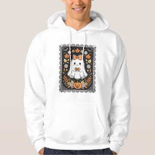 Söt Halloween-spökpumpa blommig T-shirt-design Hoodie