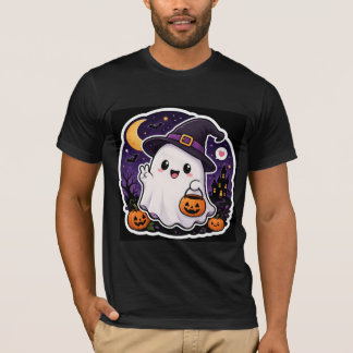 Söt Halloween-spökpumpa-stickerskjorta T Shirt