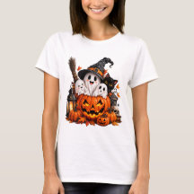 Söt Halloween-spökpumpa T-shirt