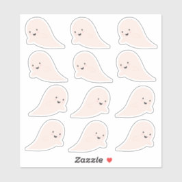 Söt Halloween-spökstickerark Klistermärken