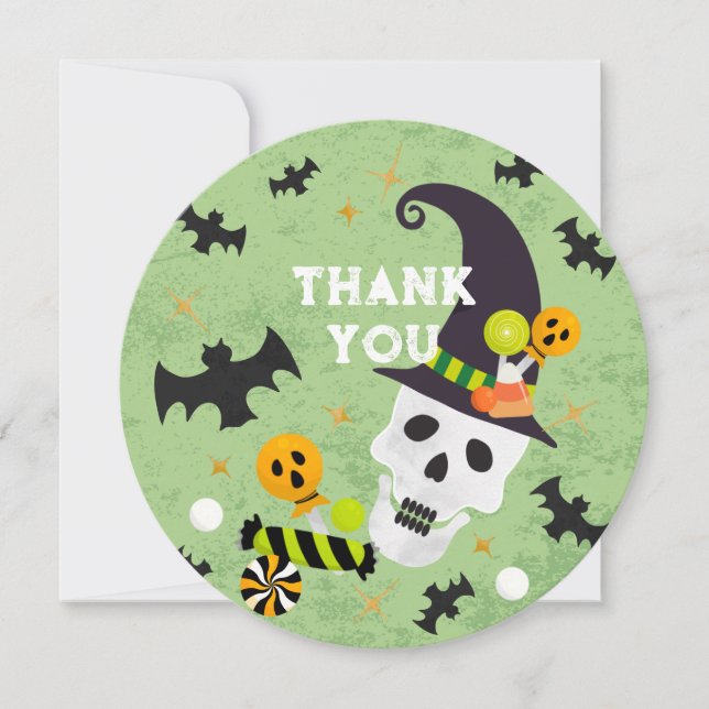 Söt Halloween Tack-kort Kort (Framsida)