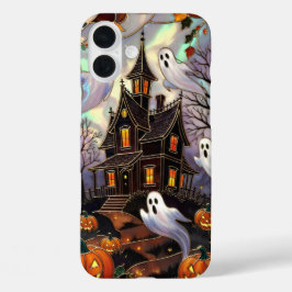 Söt Halloween-telefonfodral Spökhuset