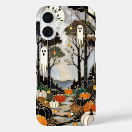 Söt halloween-telefonfodral Spökpumpaskog