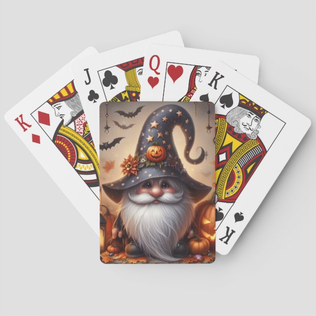 Söt Halloween Tomte Casinokort (Baksidan)