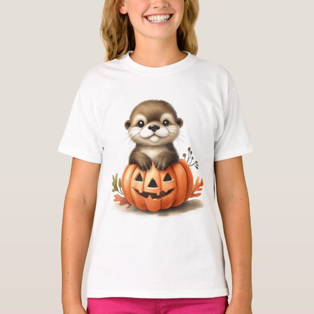 Söt Halloween utter T Shirt (Framsida)