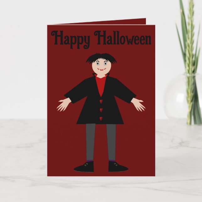 Söt Halloween-vampyr specialdesignad Kort (Framsida)