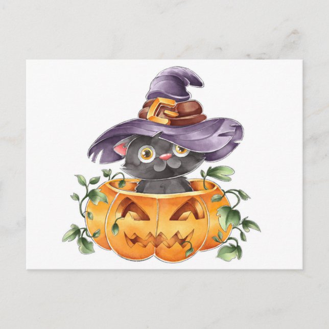 Söt Halloween vykort (Framsida)