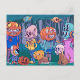 Söt Halloween vykort