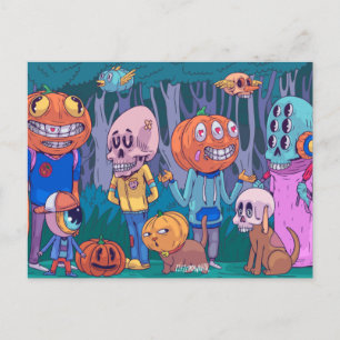 Söt Halloween vykort