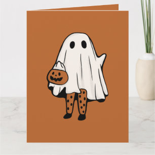Söt Halloweenande med strumpor Halloween Kort