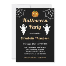 Söt Halloweendesign med pumpa och spindelväv