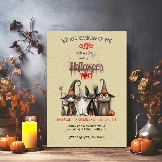Söt Halloweenfest Inbjudningar (Skapare uppladdad)
