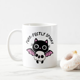 Söt halloweenfladdermus-katt - Perfekt läskig ordl Kaffemugg