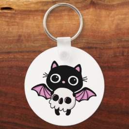 Söt halloweenfladdermus-katt - Perfekt skräckig or Nyckelring
