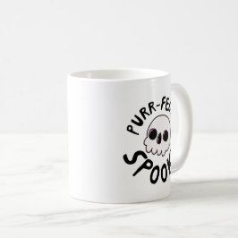 Söt halloweenfladdermus-katt - Purr-fectly skräcki Kaffemugg