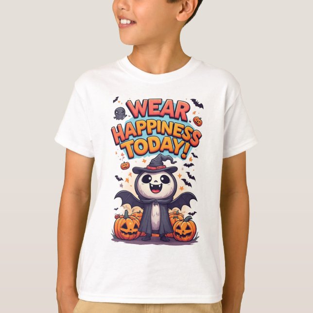 Söt halloweenfladdermus-kostym Pumpa 🦇 T Shirt (Framsida)