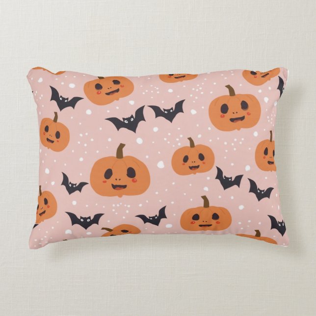söt halloweenkudde prydnadskudde (Framsidan)