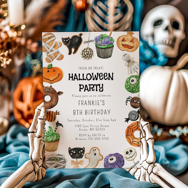 Söt Halloweennamnsdag Inbjudningar (Skapare uppladdad)