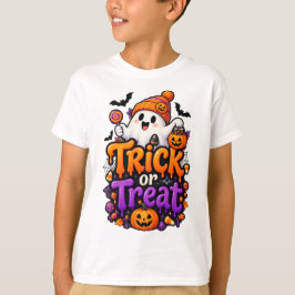 Söt Halloweenskjorta för barn med 'Trick or Treat' T Shirt
