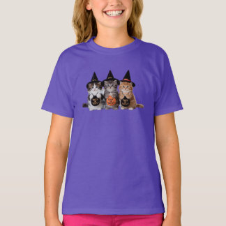 Söt Halloweenskjorta med Knep-eller-Behandla-Katte T Shirt
