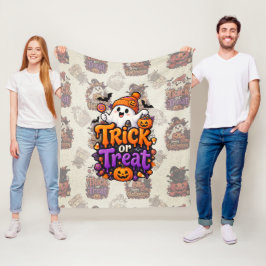 Söt Halloweensusen spökvävd filt