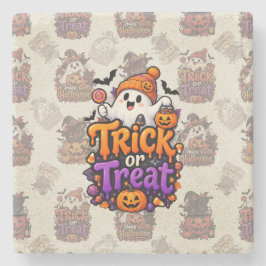 Söt Halloweentröskande spök Halloween Canvas Print Stenunderlägg