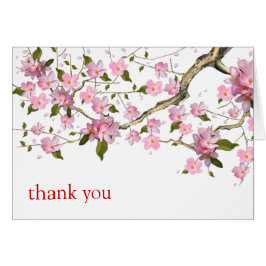 Söt-hälsningskort för Cherry Blommar Tack Hälsningskort