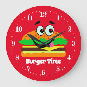 söt hamburgare älskare lägga till text stor klocka