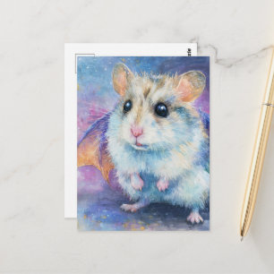 Söt Hamster Drakon Vykort