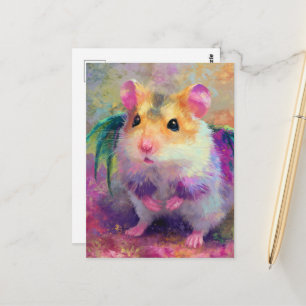 Söt Hamster Drakon Vykort