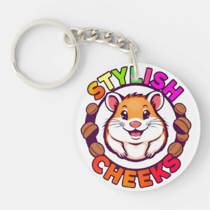 Söt hamster i starka färger med kreativ text