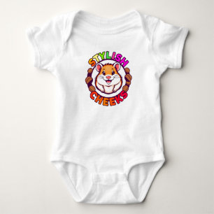 Söt hamster i starka färger med kreativ text t shirt