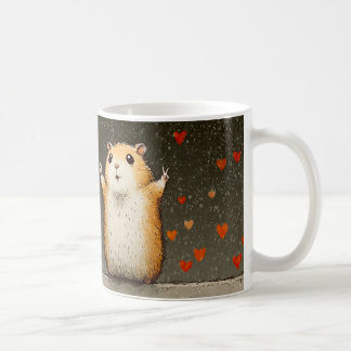 Söt Hamster Kärleksmugg | Bedårande Fluffig Hamste Kaffemugg