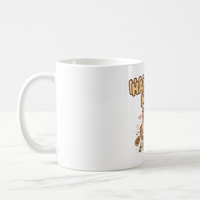 Söt Hamster Mamma Kaffe Mugg (Vänster)