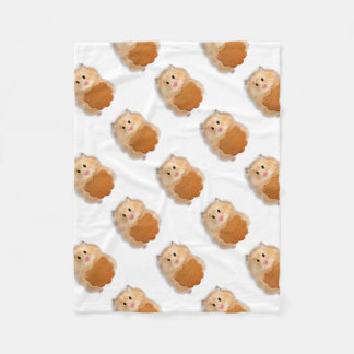 Söt hamster med kakor illustration present fleecefilt