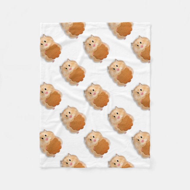 Söt hamster med kakor illustration present fleecefilt (Framsidan)