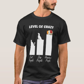 Söt Hamster Nivå Av Galna Katt människor Hund männ T Shirt