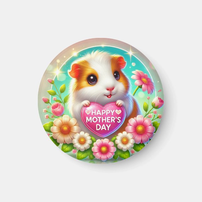 Söt hamster som firar mors dag magnet (Framsidan)