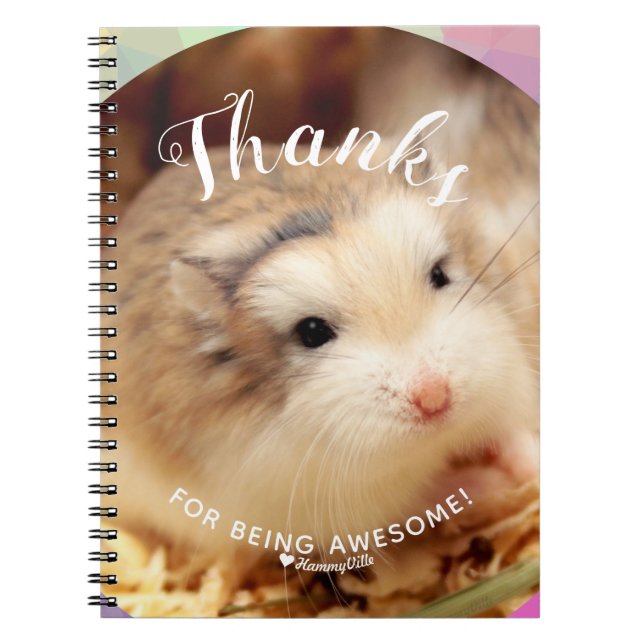 Söt Hamster Tack för att du är fantastisk Anteckningsbok (Framsidan)